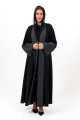 BLACK TRENDY SOALON OPEN ABAYA