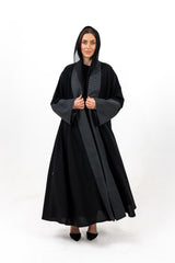 BLACK TRENDY SOALON OPEN ABAYA