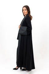 BLACK TRENDY SOALON OPEN ABAYA