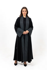 BLACK TRENDY SOALON OPEN ABAYA