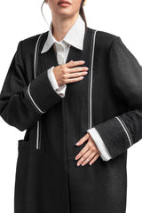 BLACK TRENDI ROSE CLOSE ABAYA