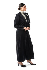 BLACK EMBROIDREY BLAZER CLOSE ABAYA