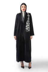BLACK EMBROIDREY BLAZER CLOSE ABAYA