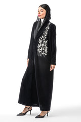 BLACK EMBROIDREY BLAZER CLOSE ABAYA
