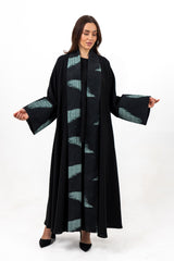 BLACK TRENDY SOALON OPEN ABAYA