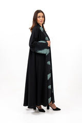 BLACK TRENDY SOALON OPEN ABAYA
