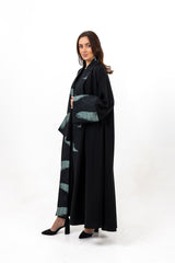 BLACK TRENDY SOALON OPEN ABAYA