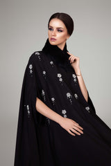 BLACK CAPE OPEN ABAYA