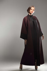 SIAM SWAROVSKI FINE ROCKS JACQUARD OPEN ABAYA.
