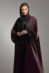 SIAM SWAROVSKI FINE ROCKS JACQUARD OPEN ABAYA.