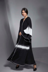 BLACK BELL SLEEVES SALOAN ABAYA.