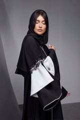 BLACK BELL SLEEVES SALOAN ABAYA.