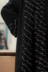 BLACK SOALON DOUBLE CLOSH SPANISH SLEVE AND COLAR