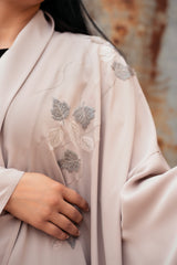 ARMY GREEEN CREPE EMBRODERY FRASHA CUT BISHT STYLE