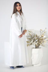 WHITE HAND EMBRODERED BLAZER SHATOON ABAYA
