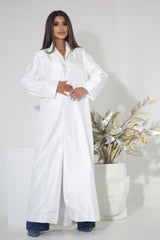 WHITE HAND EMBRODERED BLAZER SHATOON ABAYA