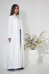 WHITE HAND EMBRODERED BLAZER SHATOON ABAYA