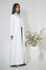 WHITE HAND EMBRODERED BLAZER SHATOON ABAYA