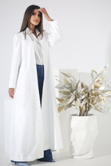 WHITE HAND EMBRODERED BLAZER SHATOON ABAYA