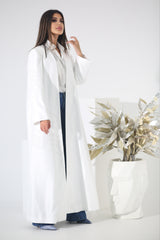 WHITE HAND EMBRODERED BLAZER SHATOON ABAYA
