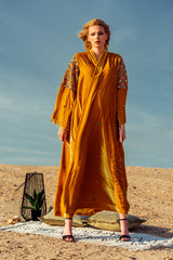 FRENCH MUSTRAD VELVET HAND EMBROIDERED ABAYA