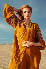 FRENCH MUSTRAD VELVET HAND EMBROIDERED ABAYA