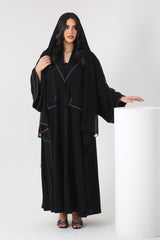 BLACK EMBROIDERED SOALAN ABAYA