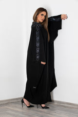 BLACK CRYSTAL SHIMMER OPEN ABAYA.