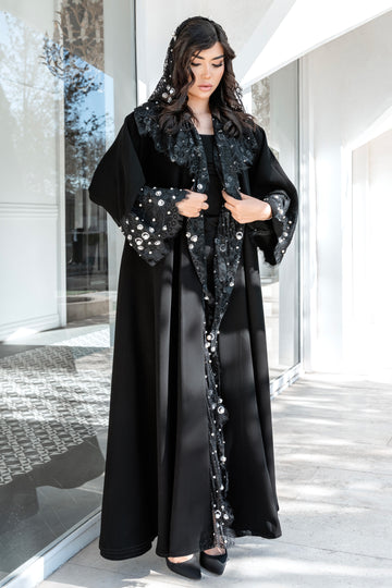 Hand Embriodery Crastalized Abaya