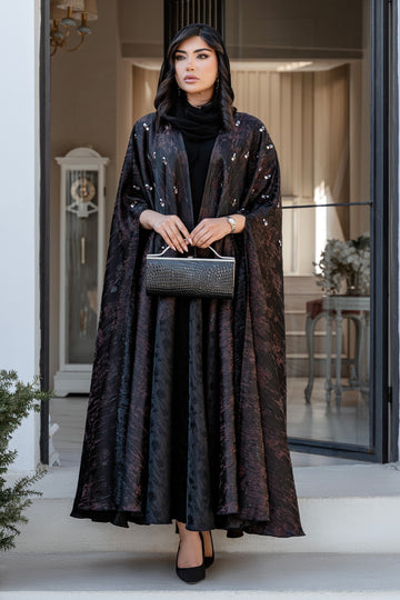 Crastalized Cape Jaquard Abaya