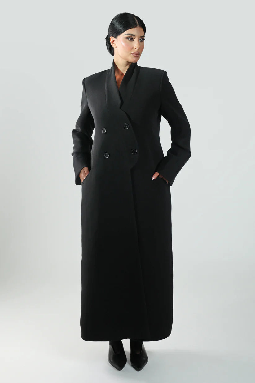Rolex Blazer Abaya with Pockets Buttons