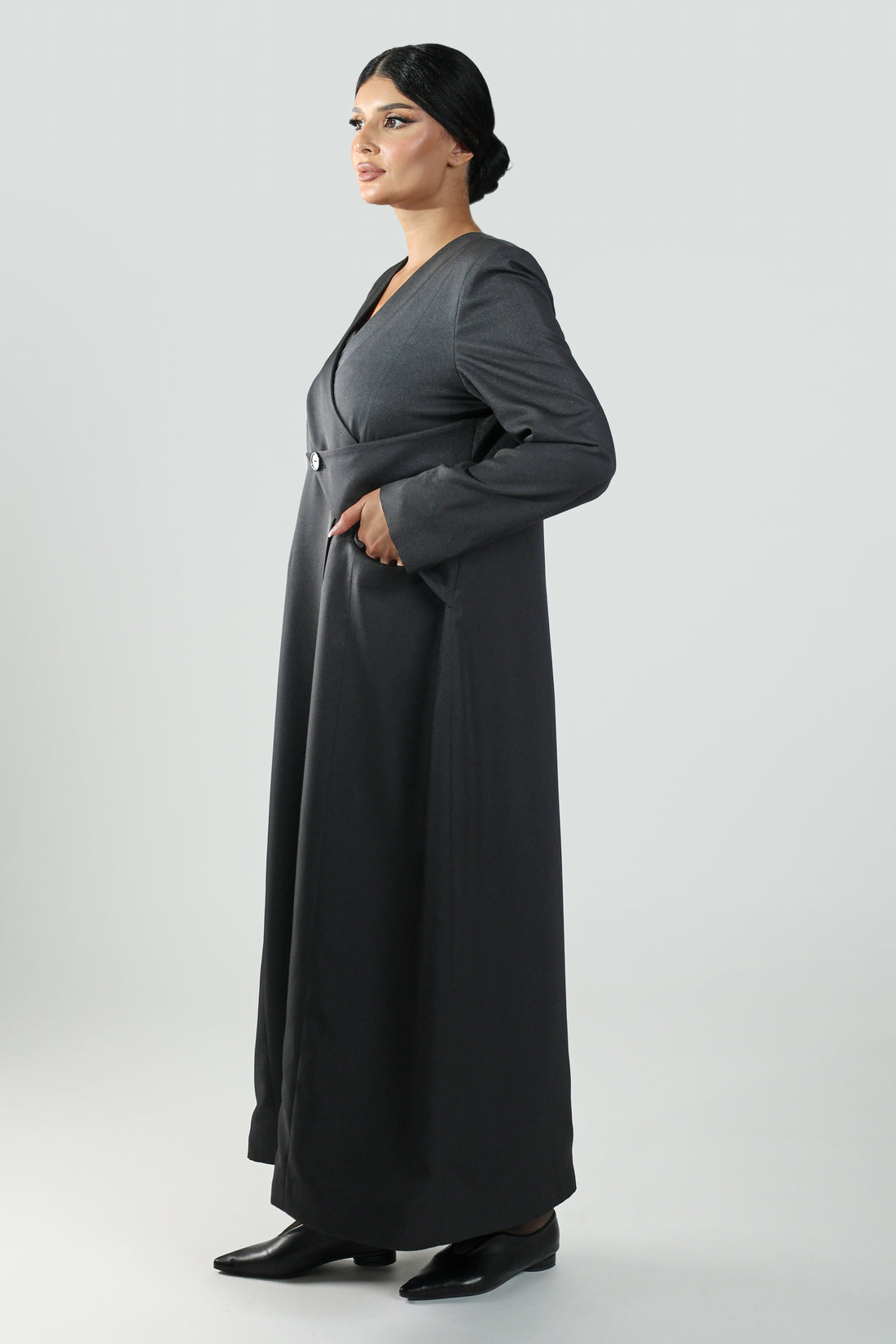 Black Abaya Blazer Kabardine