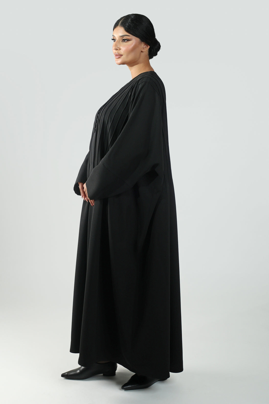 Abaya with Raw Cuba Black with Breaks