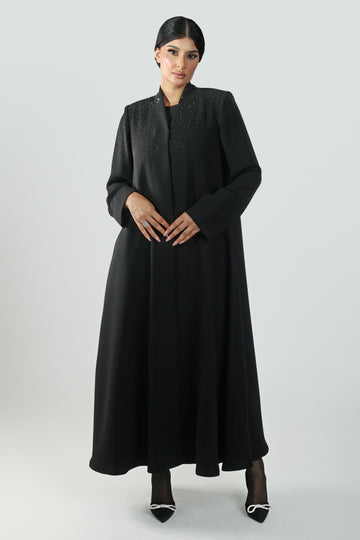Cuba blazer abaya studded with crystals