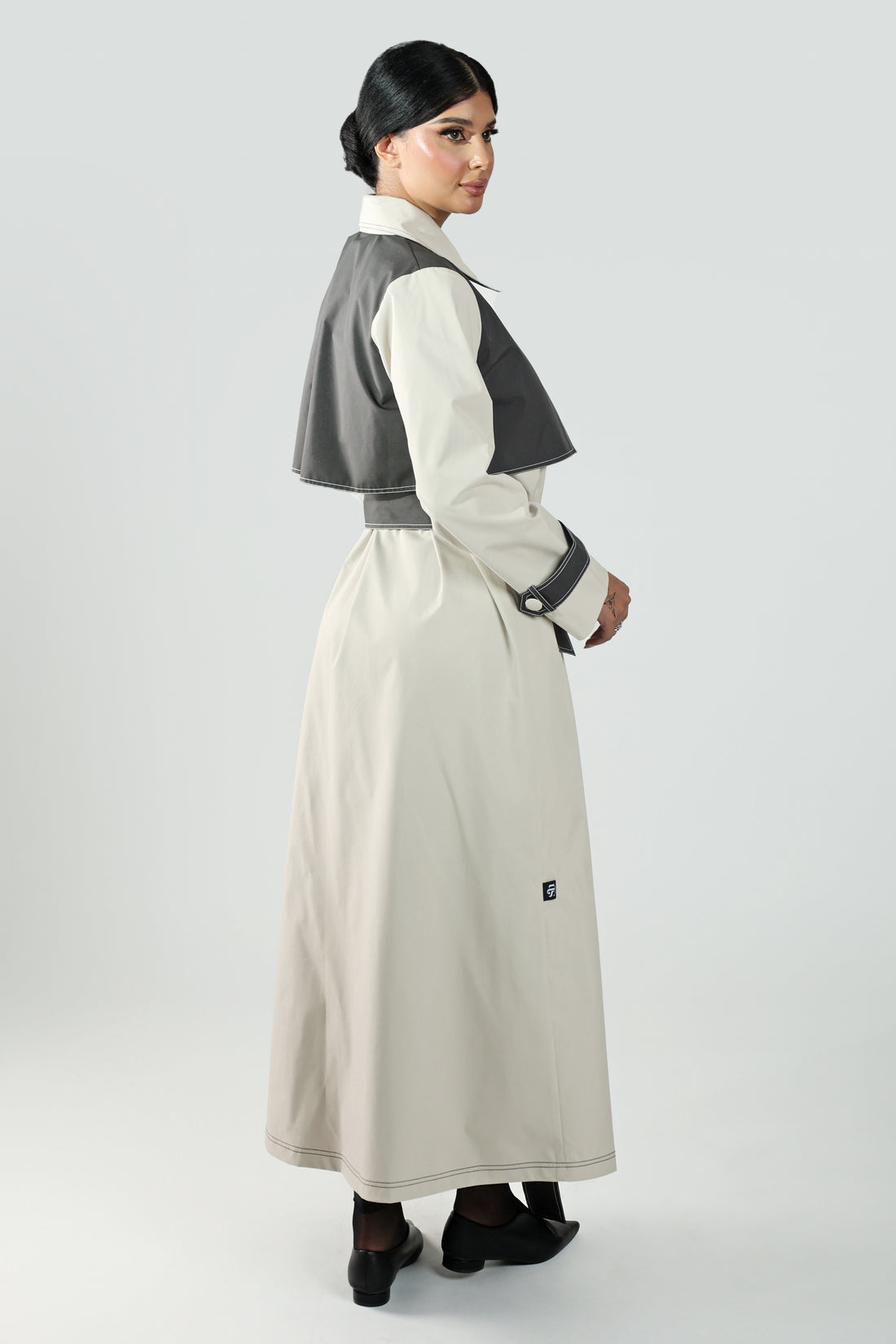 Abaya Trench Coat Crepe Two Sides
