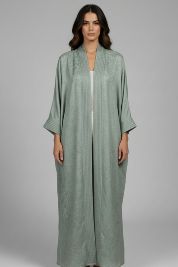 Jaquard Abaya Open Trendy