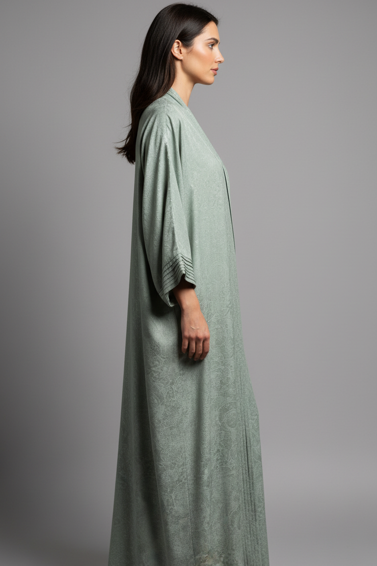 Jaquard Abaya Open Trendy