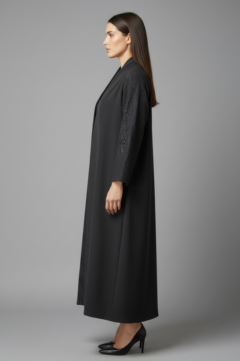 Crepe Abaya open Trendy