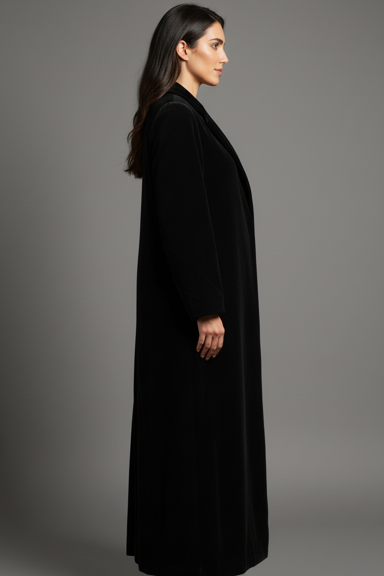 Hand Embriodery Velvet Open Abaya