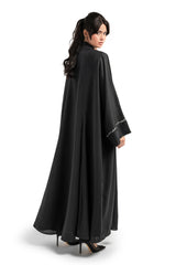 BLACK HAND EMBROIDERED SOALON CLOSE ABAYA