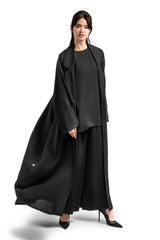 BLACK PLAIN  YASMIN OPEN ABAYA