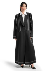 BLACK PLAIN  NESREEN  OPEN ABAYA