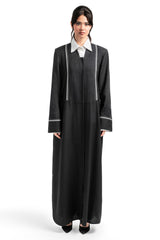 BLACK TRENDI  ROSE CLOSE ABAYA