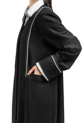 BLACK TRENDI  ROSE CLOSE ABAYA