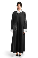 BLACK HAND  EMBROIDERED KAMELIA CLOSE ABAYA