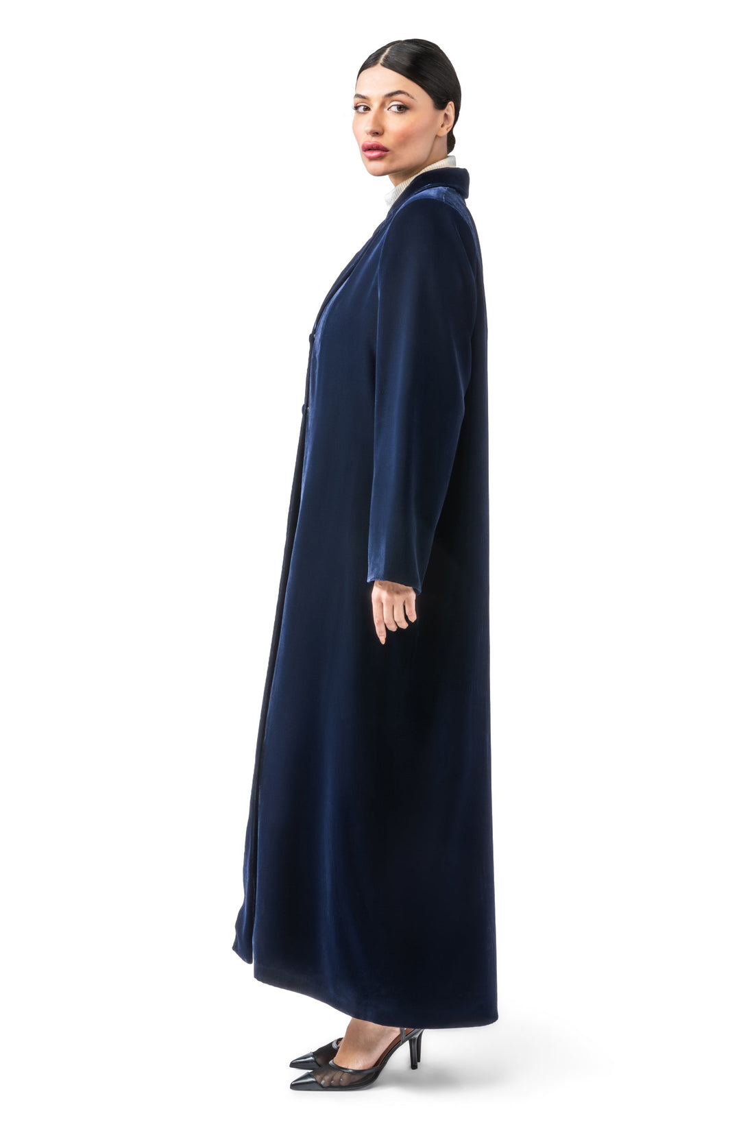 NAVY BLUE  BLAZER  VELVET CLOSE ABAYA