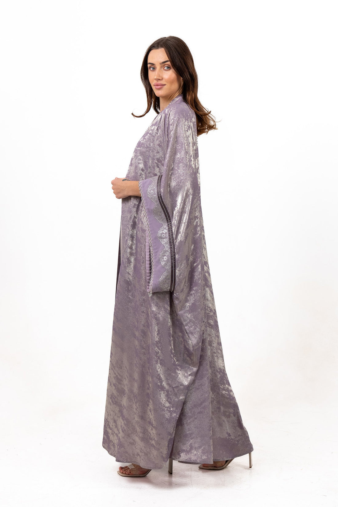 LAVENDER SILK OPEN BISHT