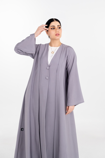 GREY SOALON TRENDY CLOSE ABAYA