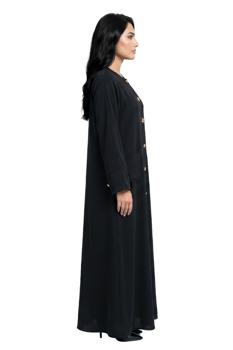 Cuba close Abaya with button Trendy