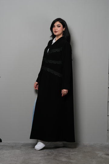 Rolex Abaya With French Lace